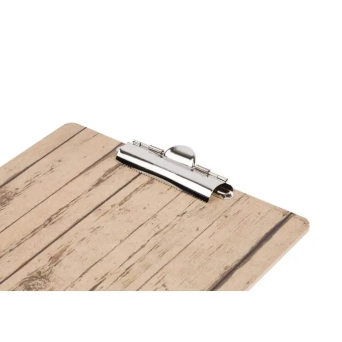 Porte-menu plaque effet bois clair Olympia - A4