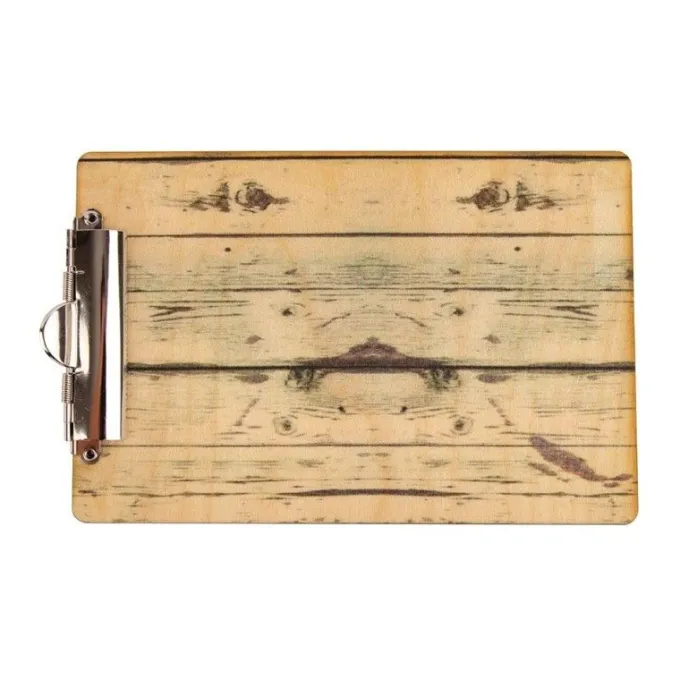 Porte-menu plaque effet bois clair Olympia - A4