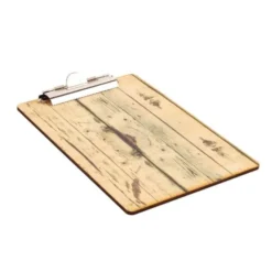 Porte-menu plaque effet bois clair Olympia - A4