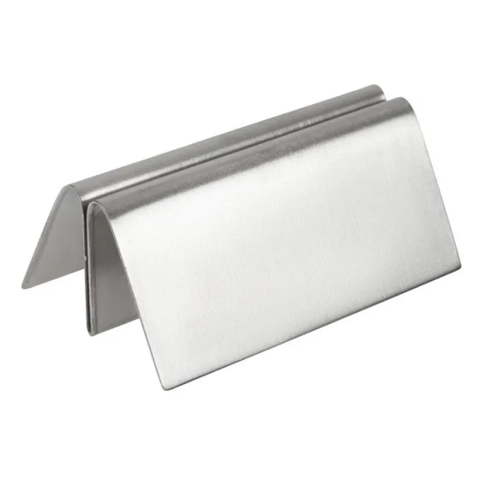 Porte-menu triangulaire en acier inoxydable Olympia