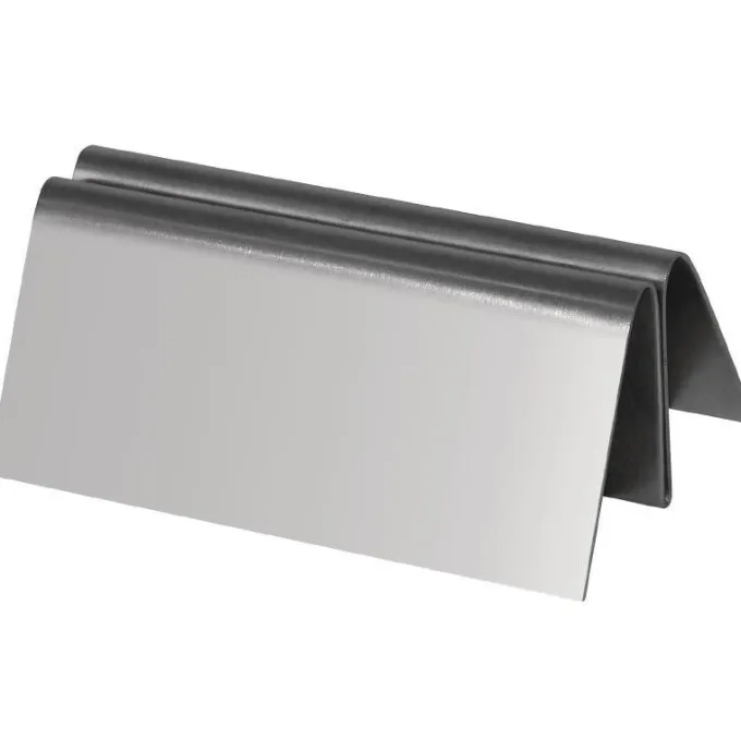 Porte-menu triangulaire en acier inoxydable Olympia