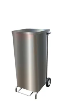 Porte-Sacs Mobile Inox Caréné 70 L à Ouverture Frontale - L2G