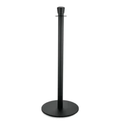 Poteau de barrage cylindrique en Acier Inoxydable noir H 950 mm Ø 360 mm - Lot de 2 - Was Germany