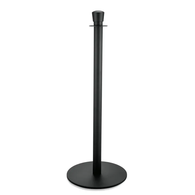 Poteau de barrage cylindrique en Acier Inoxydable noir H 950 mm Ø 360 mm - Lot de 2 - Was Germany