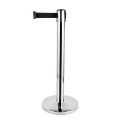 Poteau de barrage en Acier Inoxydable noir L 4500 mm - Lot de 2 - Was Germany