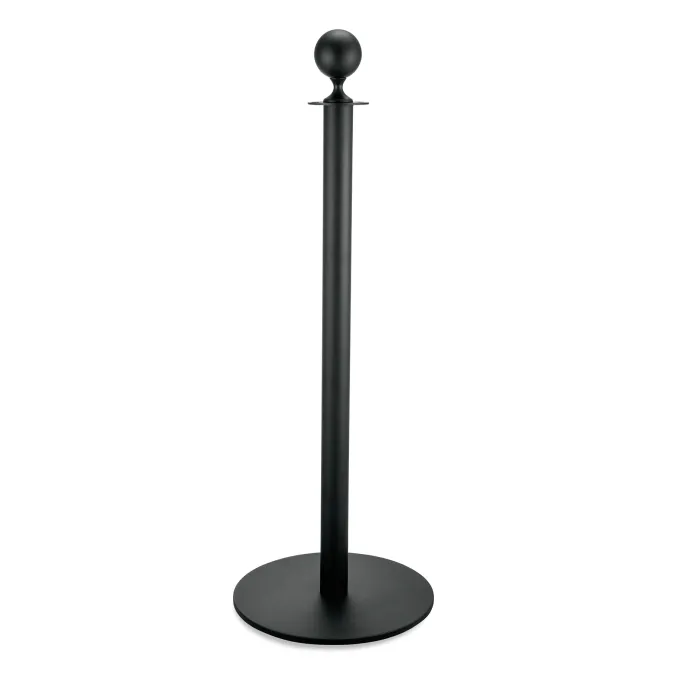 Poteau de barrage en Acier Inoxydable noir H 950 mm Ø 360 mm - Lot de 2 - Was Germany