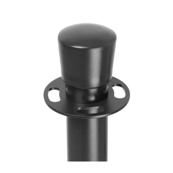 Poteaux d'Accueil Base Plate Noir - Lot de 2 - Bolero