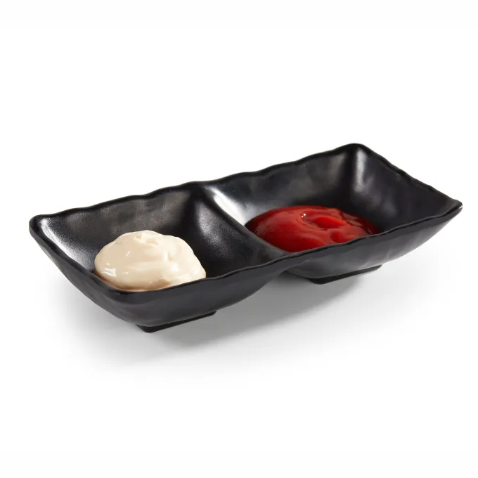 Pot à Sauces en Mélamine 2 Compartiments - Pujadas