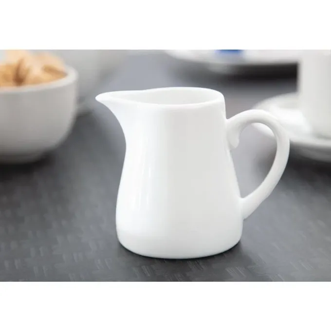 Pots à lait blancs Olympia 170 ml - Boite de 6