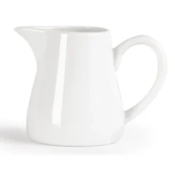 Pots à lait blancs Olympia 212 ml - Lot de 6