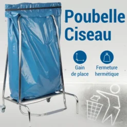 Poubelle Ciseau Inox, Largeur de Pince 600 mm