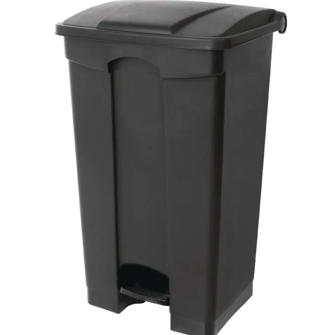 Poubelle de Cuisine Noire à Pédale 87 Litres - Jantex