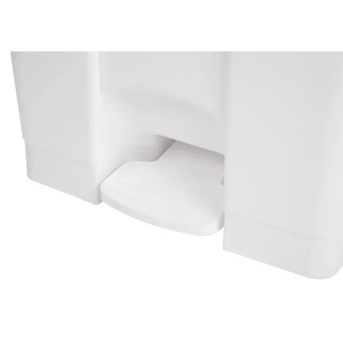 Poubelle de cuisine à pédale 87L blanche - Jantex