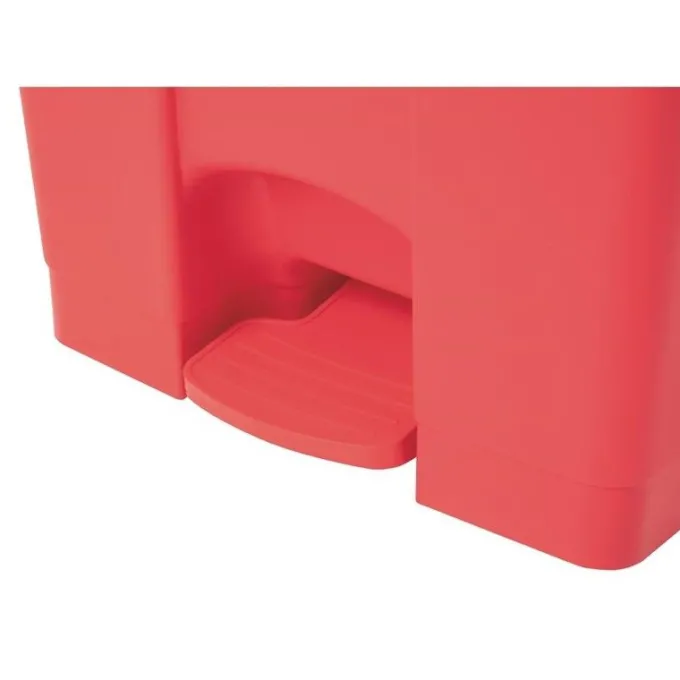 Poubelle de cuisine à pédale 87 litres rouge - Jantex