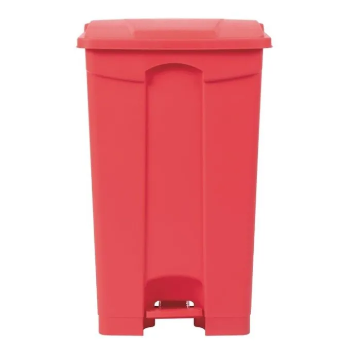 Poubelle de cuisine à pédale 87 litres rouge - Jantex
