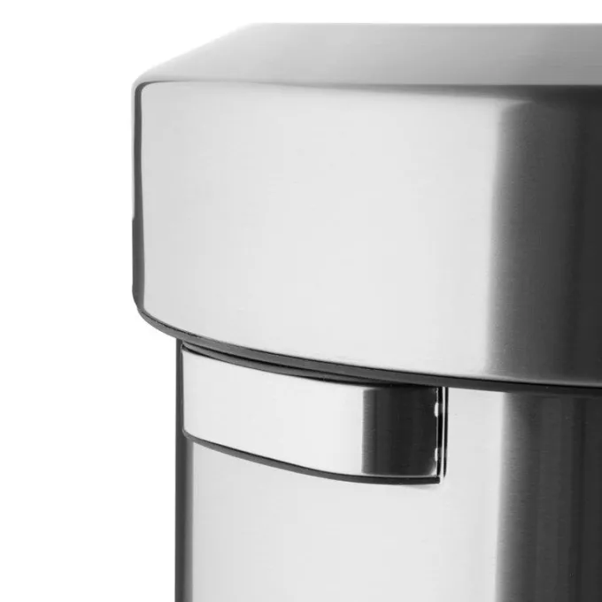 Poubelle en Acier Brossé avec Couvercle Basculant 70L - Bolero