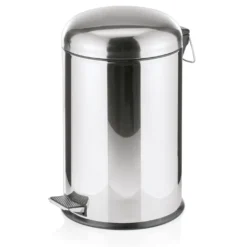 Poubelle à pédale en Acier Inoxydable 20 L H 490 mm Ø 300 mm - Was Germany
