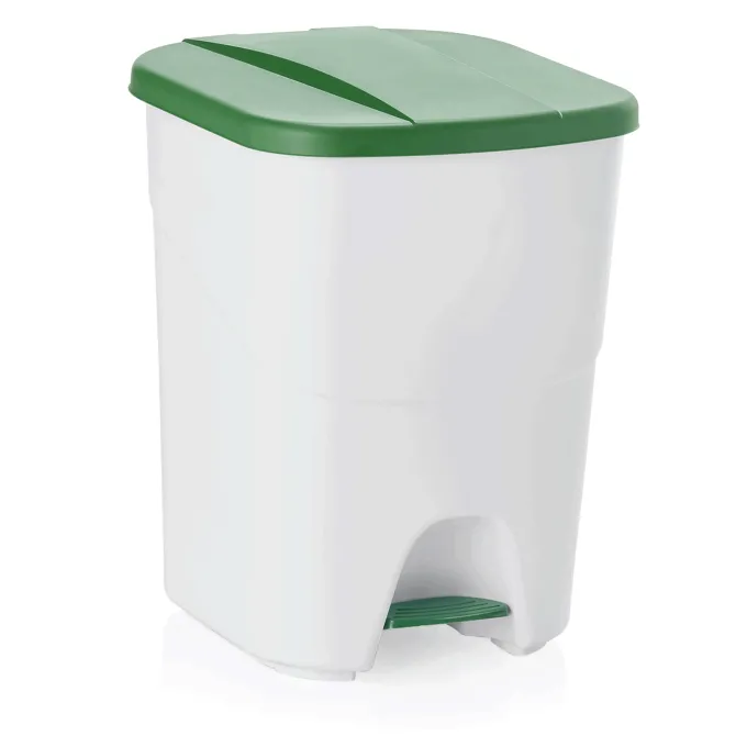 Poubelle à pédale en Polypropylène 40 L vert L 350 mm l 385 mm H 455 mm - Was Germany