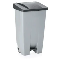 Poubelle à pédale en Polypropylène 120 L noir L 410 mm l 510 mm H 870 mm - Was Germany