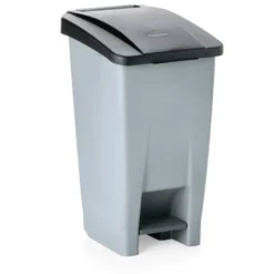 Poubelle à pédale en Polypropylène 60 L noir L 380 mm l 490 mm H 700 mm - Was Germany