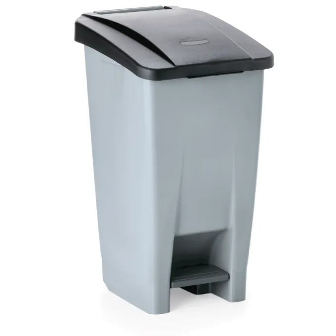 Poubelle à pédale en Polypropylène 60 L noir L 380 mm l 490 mm H 700 mm - Was Germany