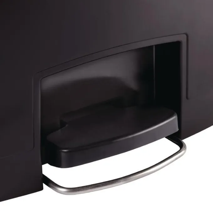 Poubelle à Pédale Frontale Noire 50L Slim - Rubbermaid