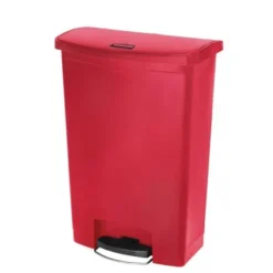 Poubelle à pédale frontale rouge 90 litres - Rubbermaid
