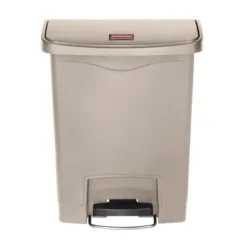 Poubelle à Pédale Frontale Slim Jim Beige 30L - Rubbermaid