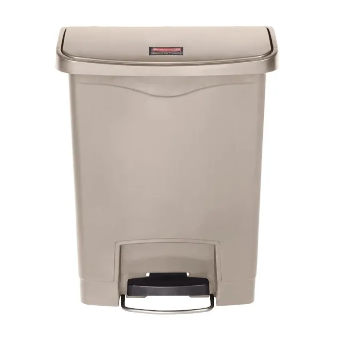 Poubelle à Pédale Frontale Slim Jim Beige 30L - Rubbermaid