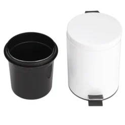 Poubelle à pédale 5 L blanche