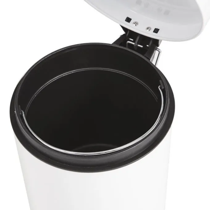 Poubelle à pédale 5 L blanche