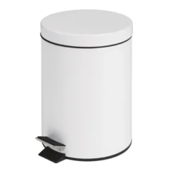 Poubelle à pédale 5 L blanche