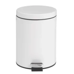 Poubelle à pédale 5 L blanche