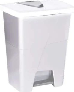 Poubelle à Pédale 45L Blanche - Colis de 5 - Tampel