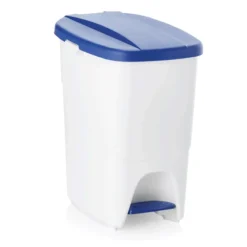 Poubelle à pédale 25 L bleu L 250 mm l 400 mm H 415 mm - Was Germany