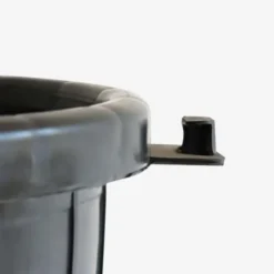 Poubelle ronde 80 L + couvercle à clip - noir - Gilac