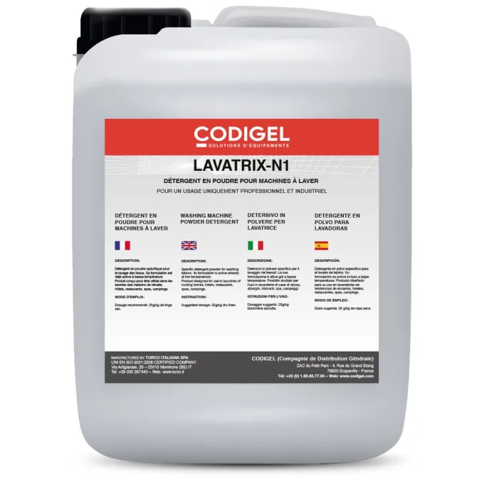 Poudre Détergente pour Lave-Linges - Sac de 20 kg - Codigel