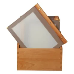20 protège menu A4 cadre en bois avec boîte en bois - Securit