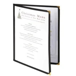 Protège-Menus A4 Style Américain Noir - Olympia
