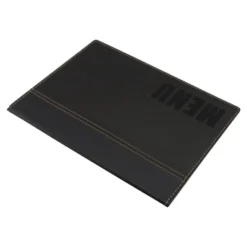 Protège-menus contemporain Securit noir -Format A5