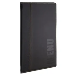Protège-menus contemporain Securit noir -Format A5