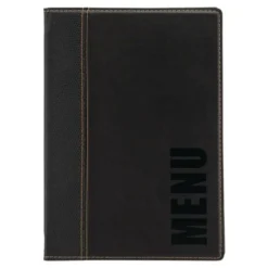 Protège-menus contemporain Securit noir -Format A5
