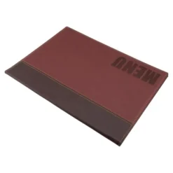 Protège-menus contemporain Securit rouge foncé - Format A4