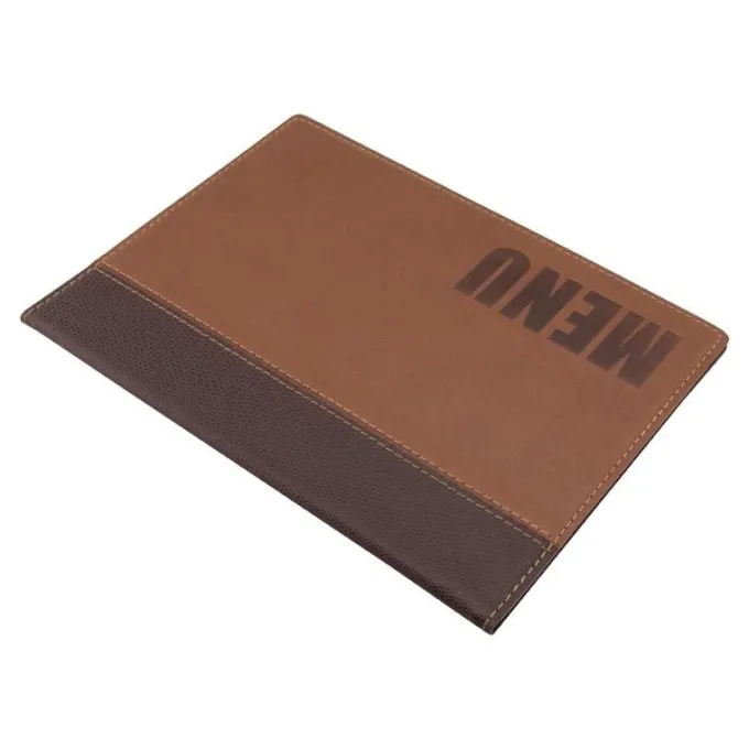 Protège-menus contemporain Securit marron clair - Format A4