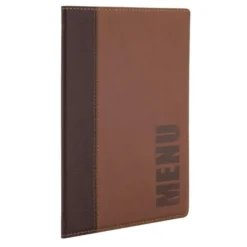 Protège-menus contemporain Securit marron clair - Format A4