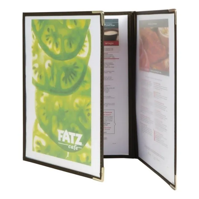 Protège-Menus Crystal Format A4 Triple - Lot de 3 - Securit