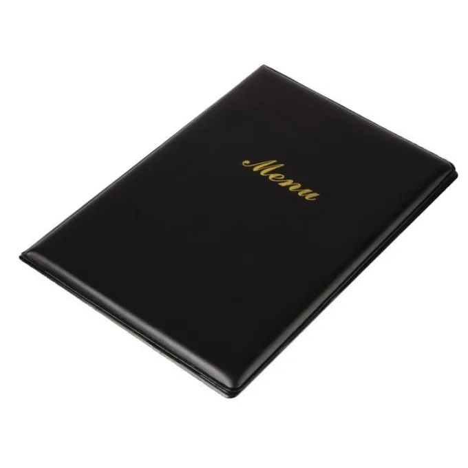 Protège-menus en PVC Olympia noirs - Format A5