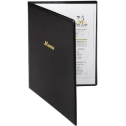 Protège-menus en PVC Olympia noirs - Format A4