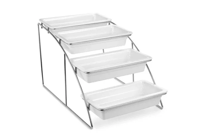 Présentoir Buffet Inox pour 4 Bacs GN 1/3 - Pujadas