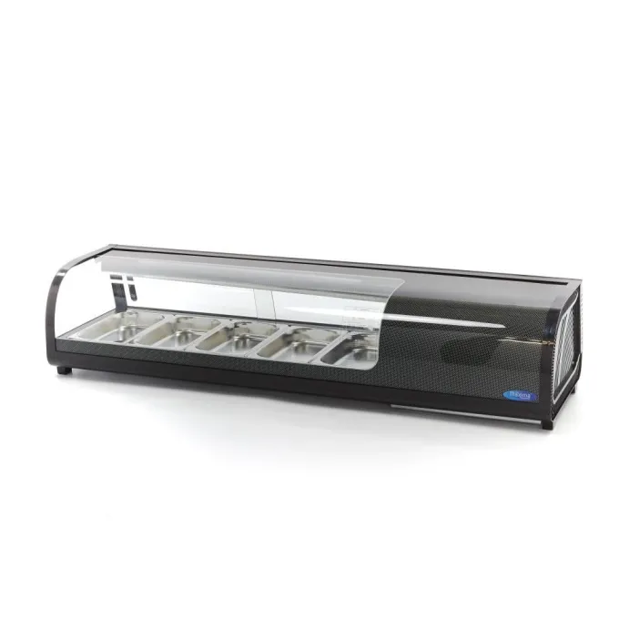 Présentoir de Sushis et de Tapas - 52 L - avec 5 x GN 1/3 - Maxima